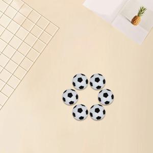 6개입 풋볼 테이블 공 미니 테이블 축구공 성인용 데스크탑 교체용 내구성 강한 파손 방지