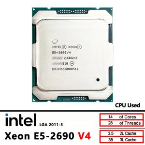 인텔 제온 E5-2690V4 중고 E5 2690 v4 2.6GHz - 14코어 35M 135W 14nm LGA 2011-3