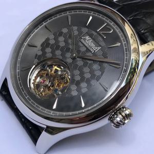 남성용 기계식 ST8000 투르비용 시계, 정교한 삼차원 유압 다이얼, 사파이어 글래스, 악어 가죽 스트랩