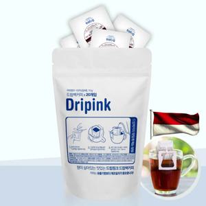 드립핑크 인도네시아 10g x 20봉 드립백커피(지퍼백포장) 티백 커피백 산미없음 강한바디감 흙내음