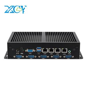 산업용 미니 PC 인텔 코어 i7-4600U i5-4300U 4개 이더넷 포트 6개 시리얼 포트 6개 USB HDMI VGA LVDS GPIO SIM 4G LTE 윈도우 리눅스
