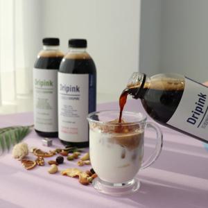 드립핑크 디카페인 1리터 x 4병 더치커피(콜드브루)원액 카페인 99.9% 제거 시나몬 오렌지