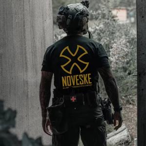 Noveske 로고 프린트 남성 의류 패션 여름 티셔츠 스트리트웨어 100% 코튼 루즈 탑 통기성 티셔츠 군사 매니아