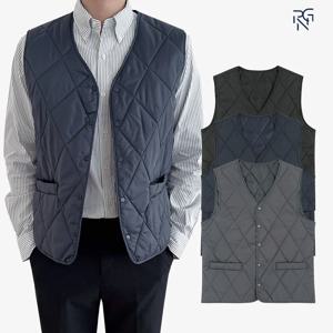 파라고나 남성 데일리 경량패딩 조끼 다이아 퀄팅