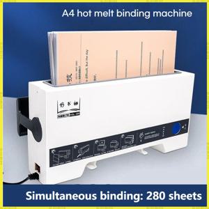 A4 사무실 핫멜트 제본기 소형 자동 접착 홈 제본기 문서 마무리용 4mm 열융합 커버