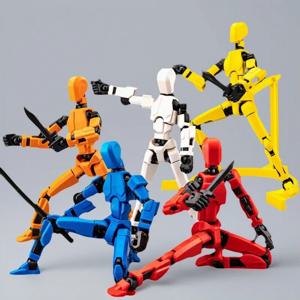 액션 인형 타이탄 멀티 조인트 모바일 변환 로봇 핸드 헬드 T13 액션 인형 캐릭터와 개 모양의 장난감 어린이 선물