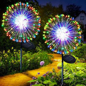 야외 정원에 대 한 태양 조명 60/200/420LED 민들레 조명 스테이크 크리스마스 할로윈 잔디 장식에 대 한 태양 불꽃 빛