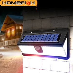 HOMEFISH 190-LED 태양광 모션 센서 벽등 실외용 IP65 방수 4모드 태양광 정원 장식등 마당 문 테라스용