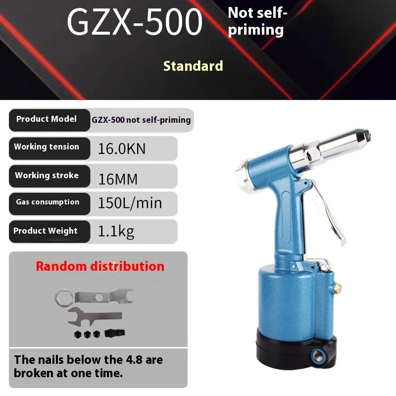 공압 공기 유압 팝 리벳 건 헤비 듀티 에어 리베 터 하프 스틸 알루미늄 네일 2.4-5.0MM 리벳 도구