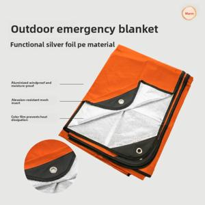야외 PE 비상 담요: 휴대용 접이식, 캠핑 생존용 단열재, 방풍 방수