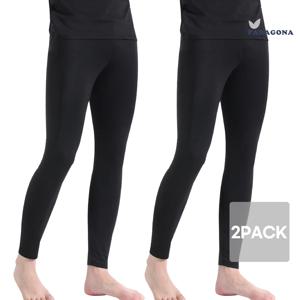 파라고나 [2장세트] 남여공용 겨울 기모타이즈 내복 하의 기모 레깅스 검정