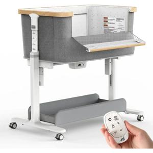 #   아기용 흔들 요람 전동 요람 침대 옆 수면기 2가지 흔들림 모드 아기 침대 신생아용 침대 옆 침대 5단 높이 조절 가능