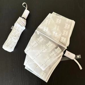 고양이 프로스트 레인 오어 샤인 프레시 라이스 투명 우산 귀여운 토끼 완전 자동 어린이 접이식 만화 우산