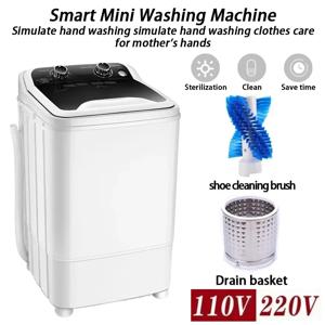 7.5L 세탁기, 세탁, 신발, 속옷 세탁 및 탈수 기능을 갖춘 반자동 미니 세탁기, 대용량