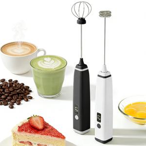 캠핑용 무선 핸드헬드 우유 거품기 충전식 전기 계란 거품기 음료 믹서 거품 제조기