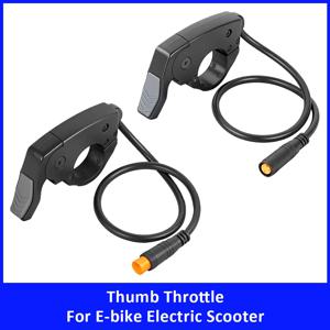 36V 48V 60V 72V 범용 엄지 스로틀 전기 자전거 전동 스쿠터 액세서리 부품 TT009 3핀 커넥터 핸들바 가속기