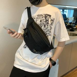 히로이마 워크웨어 소형 크로스백 방수 학생용 체스트백 트렌디 웨이스트백 나일론 소재 중국 생산
