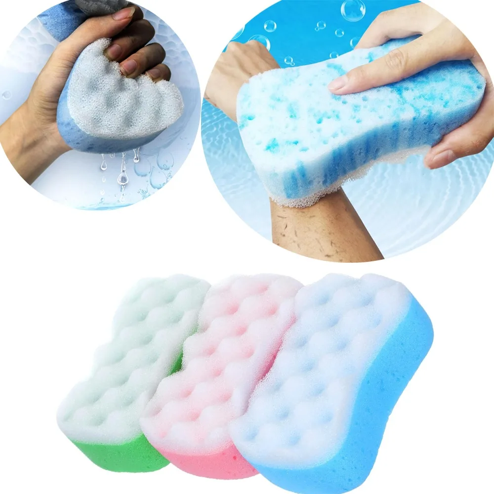 1/3Pcs 목욕 스폰지 여성/남성 각질 제거 바디 스폰지 목욕 스폰지 푸프 폼 루파 스폰지 스파 재사용 가능한 목욕 용품