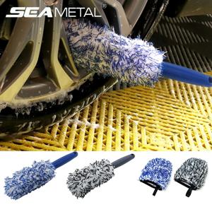SEAMETAL 자동차 청소 브러시 ​​자동차 청소 휠 브러시 자동차 관리 액세서리에 대한 슈퍼 소프트 자동차 디테일링 포켓 미트 브러시 도구