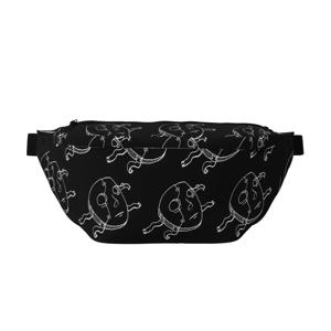 크로스바디 허리 가방 샐리 페이스 마스크 디자인 남성 여성 조절 가능한 패니 팩 여행 러닝 머니 폰 파우치 가슴 가방