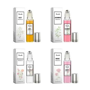 10ml 여성용 페로몬 볼 향수, 오래 지속되는 가볍고 신선한 플로럴 프루티 향, 매력적인 백합 석류 롤온 볼 오 드 뚜왈렛