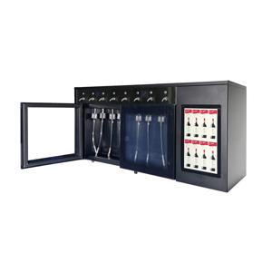 고급 8병 전기 와인 디스펜서 냉장고 스테인리스 스틸 호텔 음료 서빙용 자동