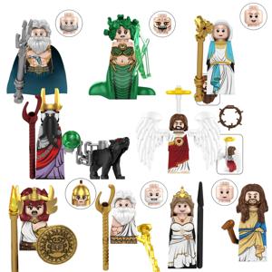 블라인드 박스 TP1044 미니 피규어 그리스 신화 메두사 포세이돈 제우스 블록 장난감 예수 하데스 아테나 블록 모델