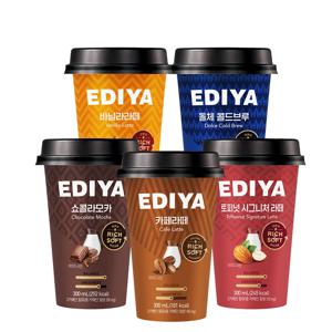 이디야 컵커피 5종 300ml,10개입 카페라떼 바닐라라떼 돌체콜드브루 쇼콜라모카 토피넛시그니처