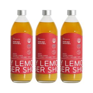 비타제틱 데일리 레몬진저샷 국내산생강 커큐민 비타민Ｃ건강드링크 진저샷 플러스 700ml x 3개
