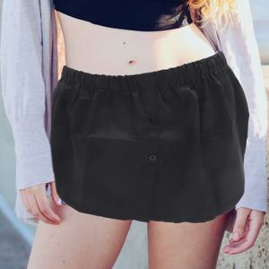 레이어링을 위한 2Pcs 여성용 셔츠 익스텐더 세련된 탄성 허리 가짜 스커트 세련된 편안한 통기성 피부 친화적인 간편한 청소