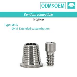 6세트 덴티움 치과 연구소용 구강 실링 나사, 일회용 이식 액세서리가 포함된 범용 복합 베이스