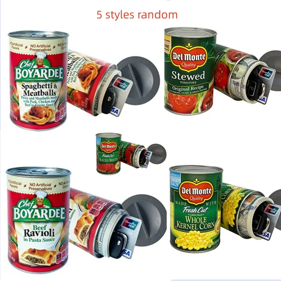 숨겨진 안전 칸 전환 안전한 식품 캔 비밀 은닉 숨기기 컨테이너 주방 찬장 숨기기 현금 숨기기