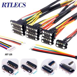 2A DC 마그네틱 포고 핀 커넥터 2Pin 3Pin 4 5 6 7 8 9 핀 Pogopin Male Female 간격 2.5/2.80mm 스프링 장착 DC 전원 소켓