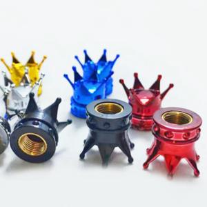 4 PCS 유니버설 크라운 휠 밸브 커버 공기 방진 방수 자동차 오토바이 타이어 림 커버 자동차 장식 밸브 모자