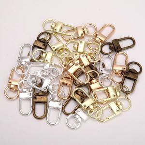 10 개/몫 회전 개 버클 골드 컬러 로듐 금속 랍스터 걸쇠 후크 DIY 쥬얼리 만들기 열쇠 고리 체인 액세서리 ﻿