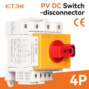 ETEK DC 태양광 차단 스위치 PV 1000V 32A 2P DIN 레일 장착 회전 핸들 CE 인증 태양광용 차단기 EKD16-DB32