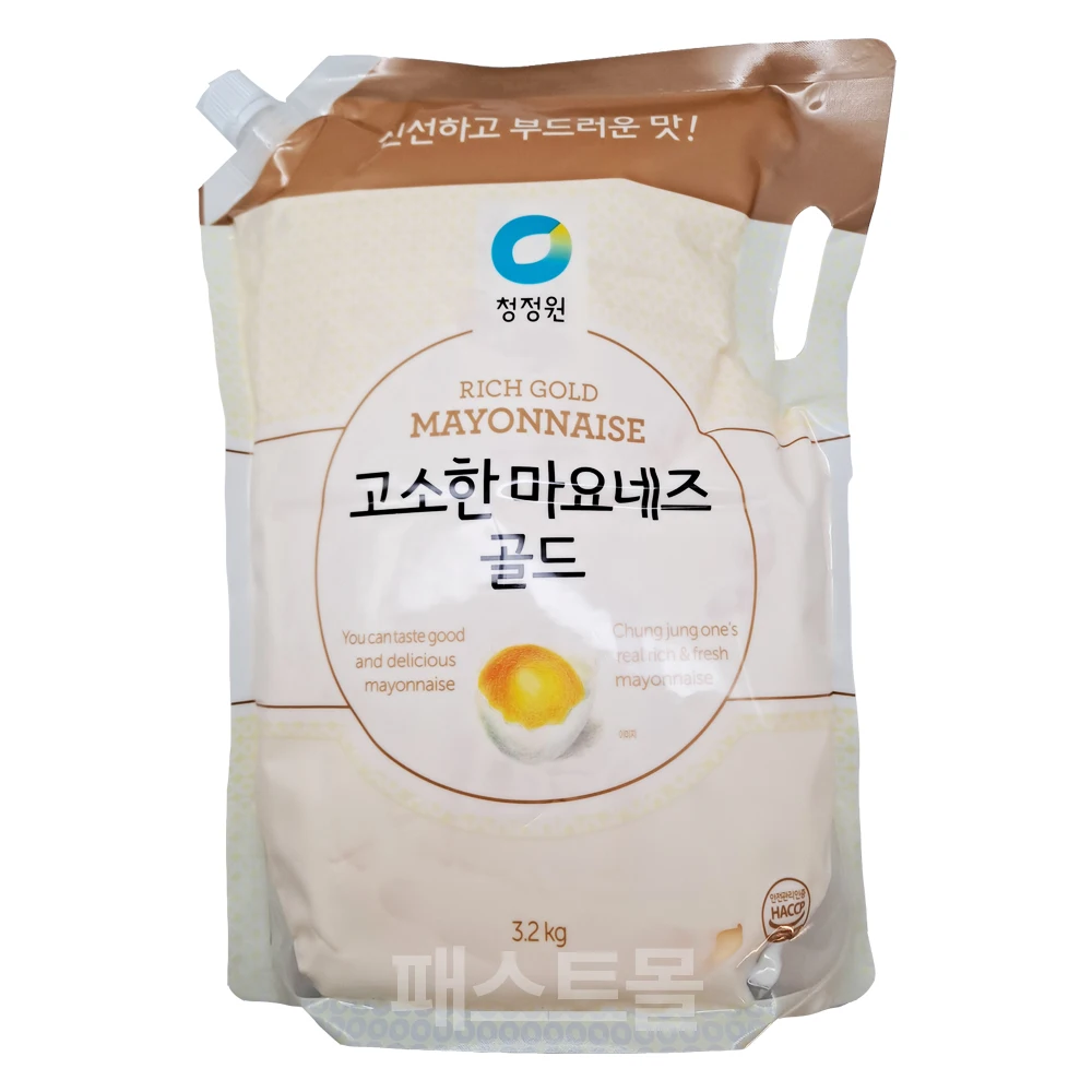 청정원 고소한 마요네즈 골드 스파우트팩 3.2kg