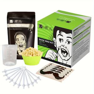 남녀공용 휴대용 무통 코 왁스 키트, 종이 없는 코 털 왁스 세트, 청소 왁스 키트