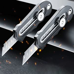 내구성이 뛰어난 산업용 유틸리티 나이프, 교체 가능한 고탄소강 블레이드, 스테인레스 스틸 종이 커터, 사무용 미술 학생 용품