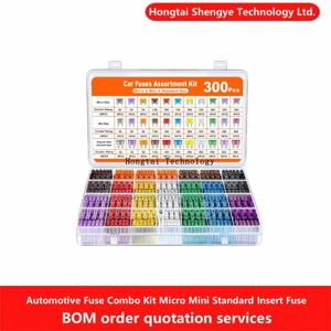마이크로 미니 표준 퓨즈 콤보 키트, 2A-40A 블레이드 퓨즈 인서트, 300 개, 180 개