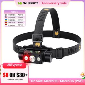 Wurkkos HD50 LED 헤드램프 4000LM 고출력 충전식 손전등 IP67 방수 21700 낚시 조명 660nm 적색광 포함