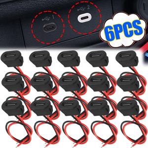 고품질 TYPE-C 2Pin 주입 접착제 여성 방수 커넥터 LED 조명용 USB 충전 포트 전기 자전거 고속 충전