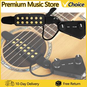 기타 픽업 어쿠스틱 기타 사운드 홀 픽업 오디오 케이블이 포함된 자기 변환기 기타 악기 부품 및 액세서리