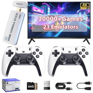 M15 비디오 게임 콘솔 2.4G 무선 듀얼 컨트롤러 레트로 TV 게임 스틱 20000가지 클래식 게임 2인용 게임 콘솔