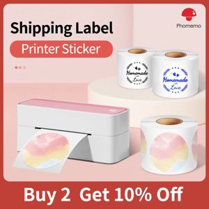 PM-241-BT/D520-BT 배송 라벨 프린터용 열전사 라벨, 우편물 라벨 4x6 직접 열전사 라벨 팬폴드 BPA 프리, Phomemo