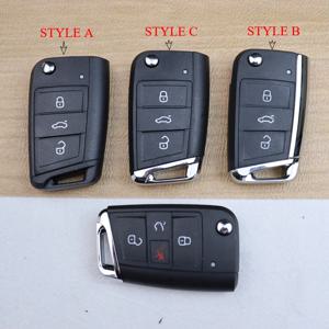 3 4 버튼 자동차 키 하우징 키 케이스 쉘 폭스 바겐/VW/Skoda 골프 7 4 5 Mk4 6 Octavia for Seat Leon Ibiza Altea Mqb Shell