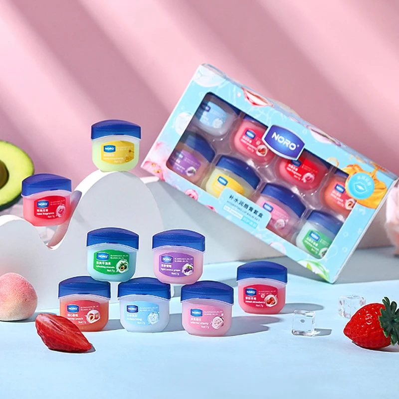 8팩 보습 립 마스크 세트 - 입술에 오래 지속되는 수분을 공급하고 케어하며 건조한 입술에 적합하고 바르기 쉽습니다.