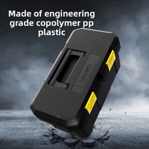 델리 12/15 인치 대용량 도구 케이스 다기능 전기 휴대용 도구 상자 도난 방지 걸쇠 디자인 보관 상자