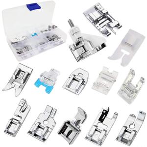 홈피쉬 13종 박스형 재봉틀 노루발 세트, 가정용 재봉틀용 보관함 포함 유니버셜 노루발 키트