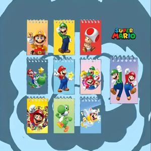 10pcs 슈퍼 마리오 노트 파티 호의 만화 캐릭터 코일 도서 축제 파티 선물 학생 연습 도서 어린이 좋아하는
